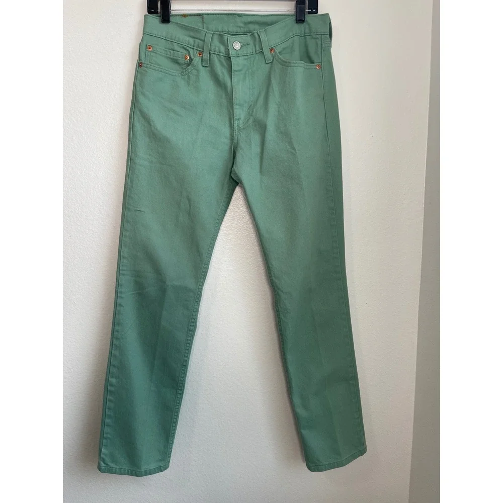 Levis 511 Slim Fit Pants Mens 31x30 Mint Green Twill Chino Jeans 04511-5120
